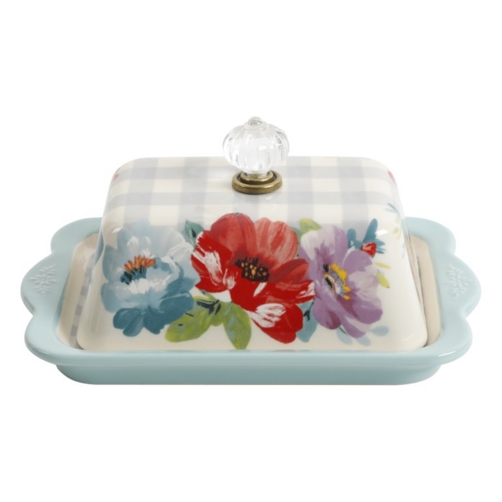 ๐บ New Pioneer Woman Sweet Romance Blossoms DOUBLE Butter Dish/Tray - Picture 3 of 7